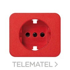 SIMON - TAPA ENCHUFE 2P TT LATERAL S.75 ROJO