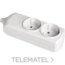 SOLERA - BASE 2 TOMAS BIP.16A 250V BL.C/OBT.