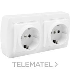 SOLERA - BASE FJA.DBL.2P+T 16A 250V 148x72x28 BL