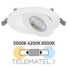 ULTRALUX - DOWNLIGHT 7W CCT(3-4,2-6,5K) 60º CIRC. MÓVIL