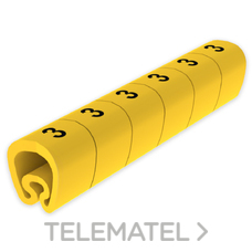 UNEX - SENALIZ.PVC PLAST.4-8mm -3- AMARILLO