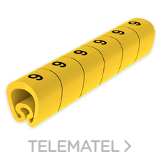UNEX - SENALIZ.PVC PLAST.4-8mm -9- AMARILLO