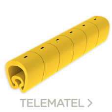 UNEX - SENALIZ.PVC PLAST.4-8mm -+- AMARILLO