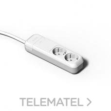 FAMATEL - BASE 2 SCHUKO 1,5m BLANCO - Imagen 2