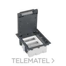 SIMON - CAJA SUELO CIMA CON 3 MÓD. 70mm GRIS