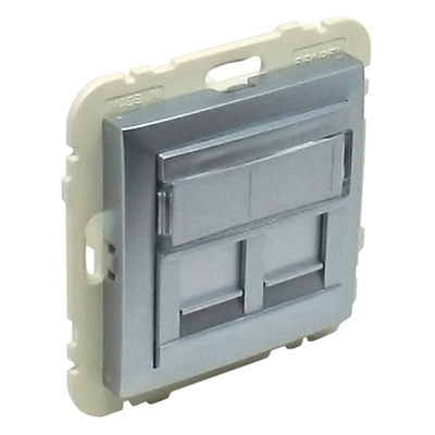 EFAPEL - SOPORTE P/2 CONECT.RJ45 LOGUS ALUMINIO - Imagen 2