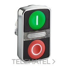 SCHNEIDER ELECTRIC - CABEZA PULS. DOBLE+PILOT. BL/ VD-I/BL/RJ-0