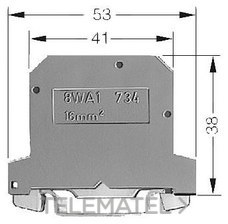 SIEMENS - BORNA TIERRA PE T-16 ANCHO 12mm AM/VD