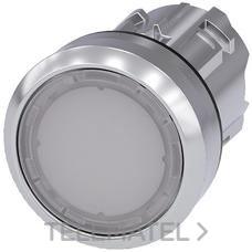 SIEMENS - PULS.22mm RED.MET.BRILL.BL.BOTON RAS.