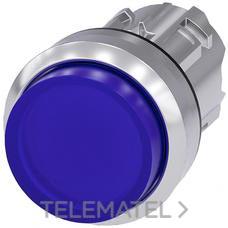 SIEMENS - PULS.22mm RED.MET.BRILL.AZ.BOTON STE.
