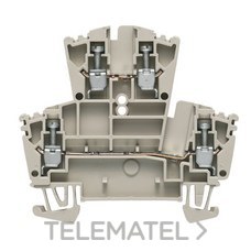 WEIDMULLER - BORNE DOBLE PISO WDK 2.5 mm2 BEIGE