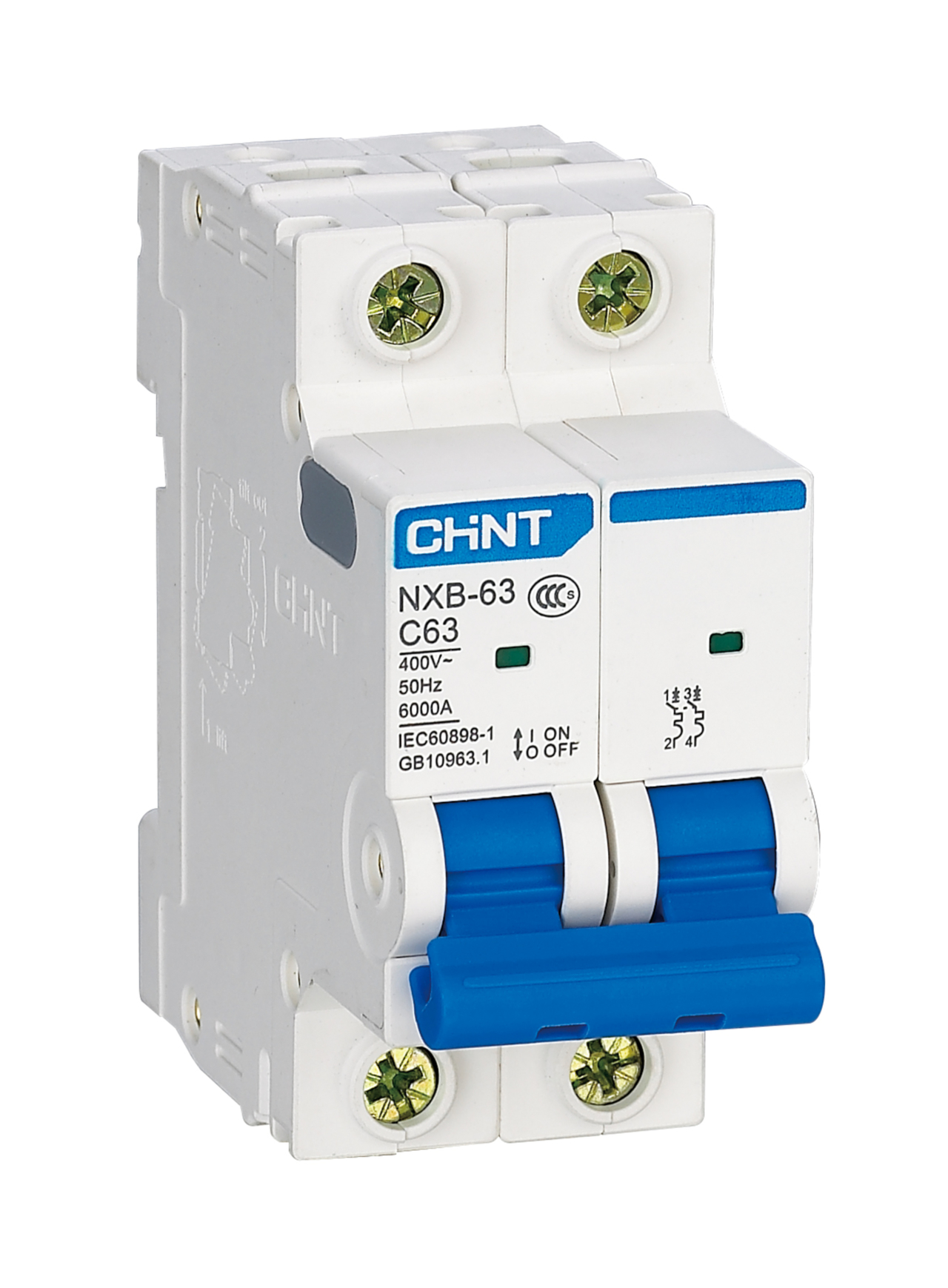 CHINT - INTERRUPTOR AUTOMÁTICO 2P 63A C 6kA