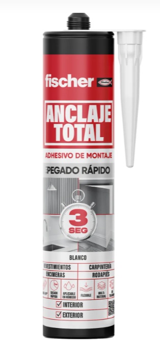 FISCHER - ANCLAJE TOTAL - ADHESIVO DE MONTAJE BLANCO 290ml