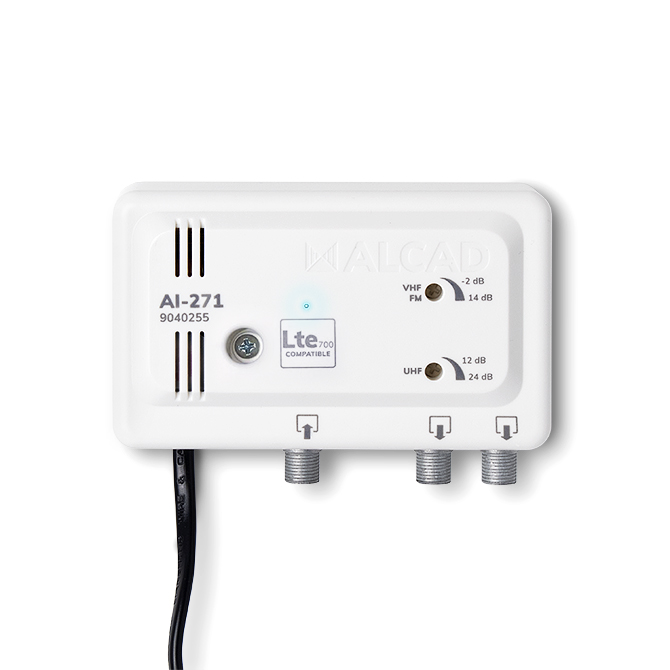 ALCAD - AMPLIFICADOR INT. 2 SAL. LTE700 B.ANCHA TV TERR.