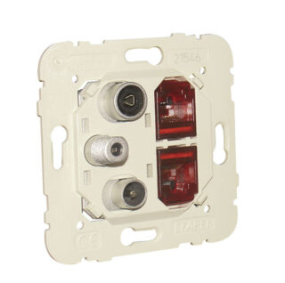 EFAPEL - TOMA R-TV-SAT-2XRJ45 CAT-6 UTP EST.