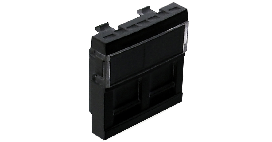 EFAPEL - PLACA P/2RJ45 SIN CONECT. Q-45 NEGRO - Imagen 2