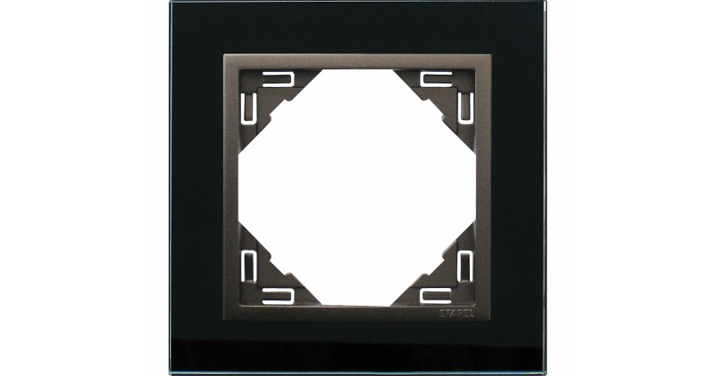 EFAPEL - MARCO SIMPLE CRYSTAL NEGRO/GRIS - Imagen 2