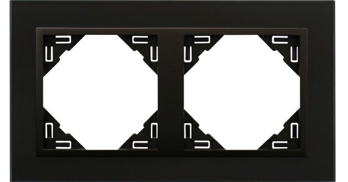 EFAPEL - MARCO DOBLE CRYSTAL NEGRO/NEGRO - Imagen 2