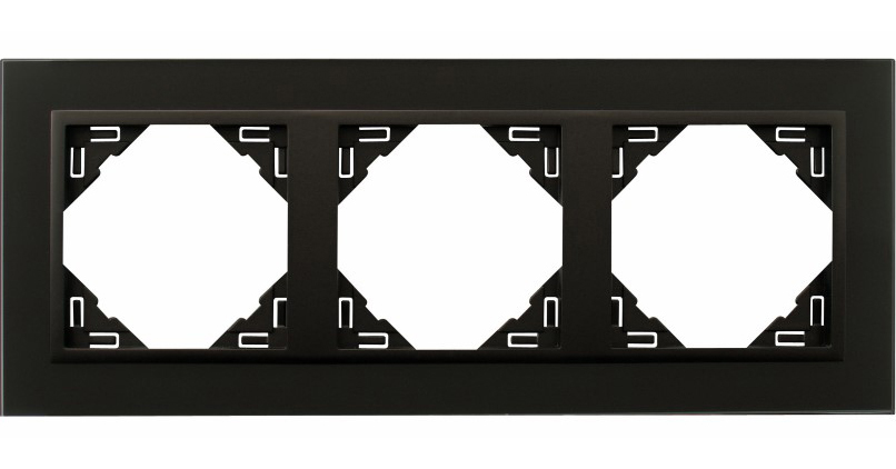 EFAPEL - MARCO TRIPLE CRYSTAL NEGRO/NEGRO - Imagen 2