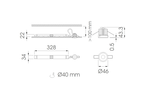 DAISALUX - LUM.EMERG.IZAR LED P30-A ANTPCO.BL. - Imagen 2