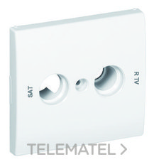 EFAPEL - TAPA APOLO 5000 PARA TOMA MULTIMARCAS R-TV-SAT 2 SALIDAS NEGRO MATE