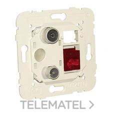 EFAPEL - TOMA MULT.R-TV-RJ45 CAT-6 UTP EST.MEC-21 - Imagen 2