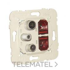 EFAPEL - TOMA R-TV-SAT-2XRJ45 CAT-6 UTP EST. - Imagen 3