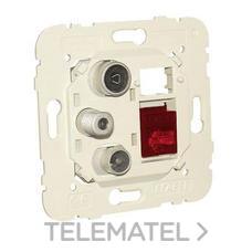 EFAPEL - TOMA R-TV-SAT-RJ45 CAT-6 UTP EST.MEC21 - Imagen 2