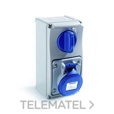 FAMATEL - BASE INTERBLOC. SUP. VERT. 16A 230V IP44 2P+T - Imagen 2