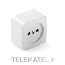 FAMATEL - BASE FIJA PORC.10A-250V BLANCO - Imagen 2