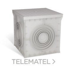 GAESTOPAS - ARQUETA 300x300x300 4 SAL. C/TAPA CIEGA GRIS - Imagen 2