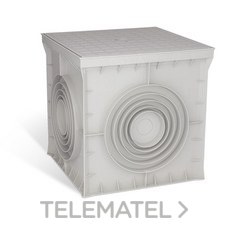 GAESTOPAS - ARQUETA 400x400x400 4 SAL. C/TAPA CIEGA GRIS - Imagen 2