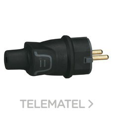 LEGRAND - CLAVIJA 2P+T 16A IP44 CAUCHO NEG.
