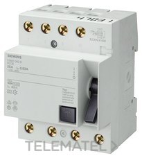 SIEMENS - INT.DIF.70 CLASE-AC 4M 4P 25A 500mA - Imagen 2