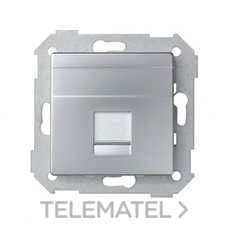 SIMON - ADAPTADOR 1 CONECT.RJ-AMP ALUMINIO MATE