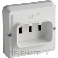SOLERA - BASE FIJA 2P+T, 25A EMPOTRAR COCINA BLANCO