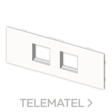 UNEX - PLACA P/2MOD.45x45 SIMON 27 PVC BL.NV.
