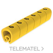UNEX - SENALIZ.PVC PLAST.4-8mm -6- AMARILLO