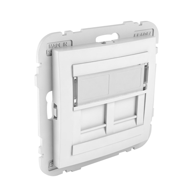 EFAPEL - SOPORTE P/2 CONECT.RJ45 LOGUS BLANCO - Imagen 2