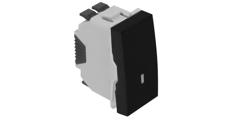 EFAPEL - CONMUTADOR CRUCE LUMIN.1 MOD. NEGRO