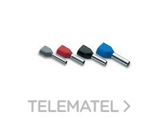CEMBRE - PUNTERA DOBLE 2x1,5 12mm NEGRO