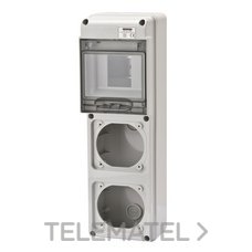 GEWISS - CAJA DISTR.Q-DIN 5M P/2 BASES 16A IP65