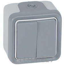 LEGRAND - CONMUTADOR DOBLE SUPERF. PLEXO GR