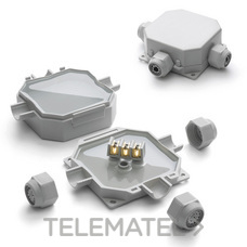 RAYTECH - CAJA CONEX.C/GEL 90x90x45 IP68 3 E.d.6-18mm - Imagen 2