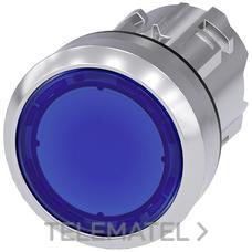 SIEMENS - PULS.22mm RED.MET.BRILL.AZ.BOTON RAS.