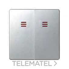 SIMON - TECLA 2 PULS.CONM.LUMIN.S.82 ALUM.MATE