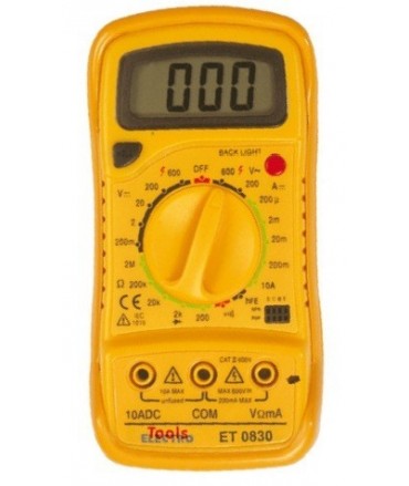 ELECTRO TOOLS - MULTIMETRO COMPACTO SELECCION MANUAL