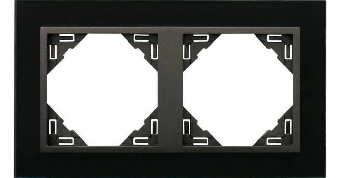 EFAPEL - MARCO DOBLE CRYSTAL NEGRO/GRIS - Imagen 2