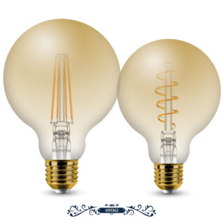 ILUMINIA - LÁMPARA GLOBO G95 FIL. ALONDRA 4W E27 2200K 320lm REG.