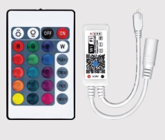 LDVlighting - CONTROLADOR WIFI TUYA APP P/TIRA LED RGB 24V C/MANDO